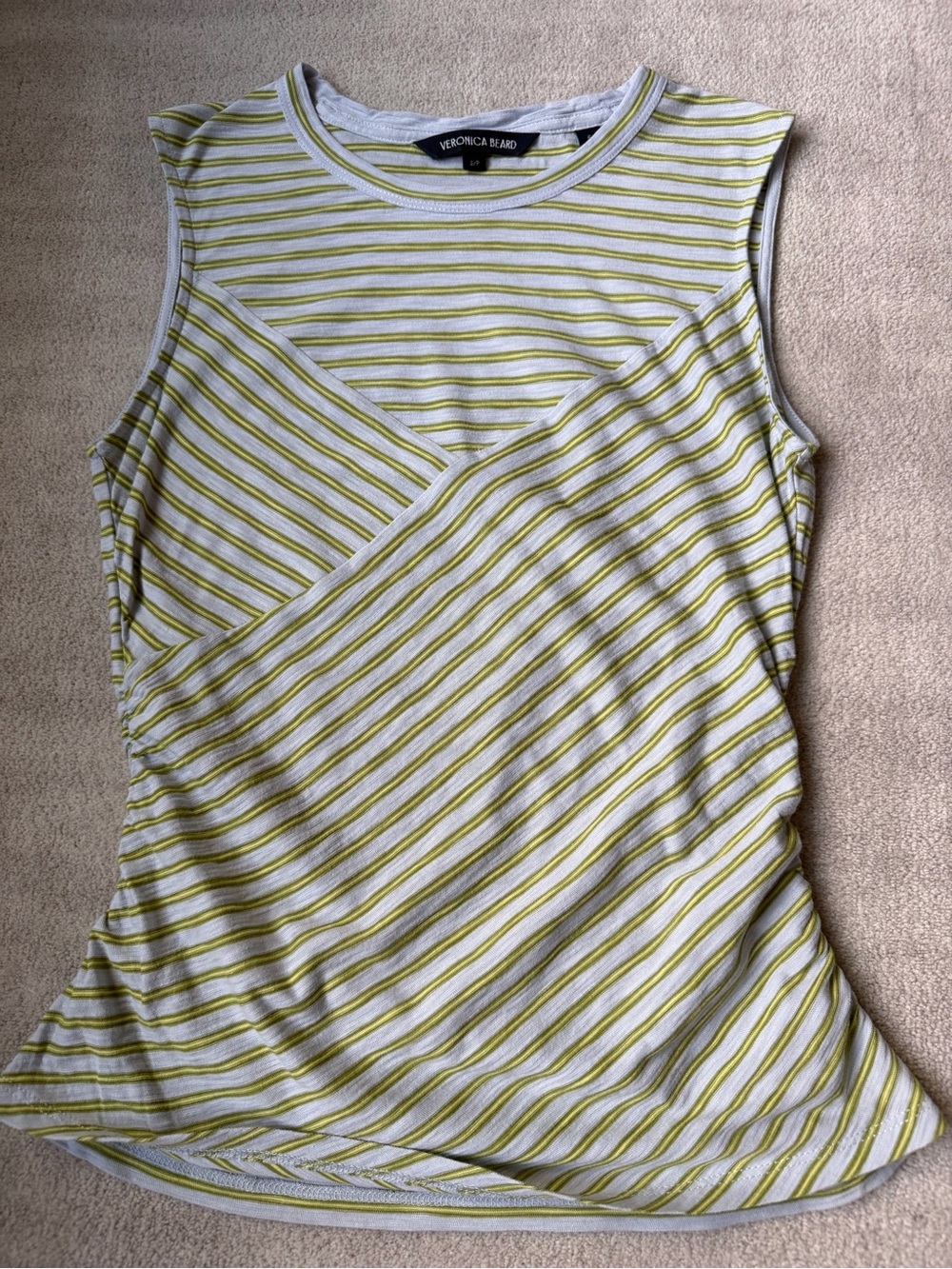 Veronica Beard Johana Striped Wrap-Front Tank - Picture 4 of 7